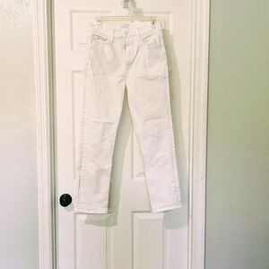 MOTHER Women's Straight Leg Jeans in White